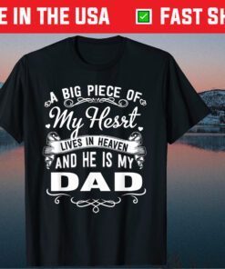 My Dad Lives In Heaven Memorial Day Father Daddy Classic T-Shirt
