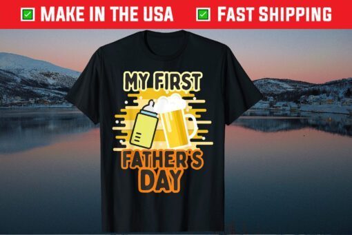 My First Father's Day Beer And Milk New Dad Classic T-Shirt