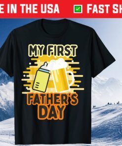 My First Father's Day Beer And Milk New Dad Classic T-Shirt