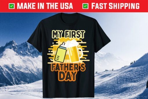 My First Father's Day Beer And Milk New Dad Classic T-Shirt