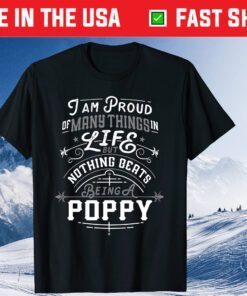 Nothing Beats Being A Poppy Grandpa Fathers Day Unisex T-shirt