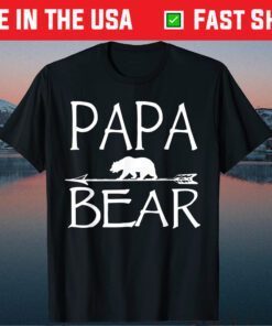 Papa Bear Father's Day Son Daughter For Dad T-Shirt