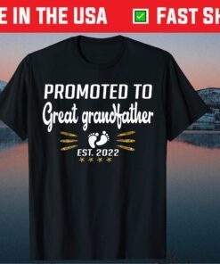 Promoted To Great Grandpa est 2022 Father's Day Us 2021 T-Shirt