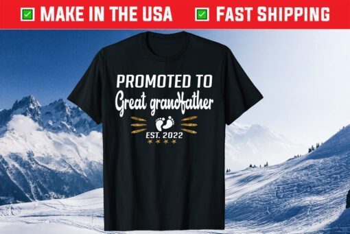 Promoted To Great Grandpa est 2022 Father's Day Us 2021 T-Shirt