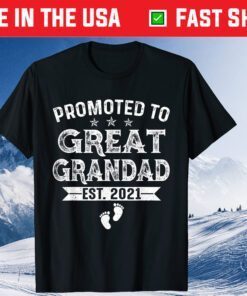 Promoted to Great Grandad 2021 Pregnancy Announcement Classic T-Shirt