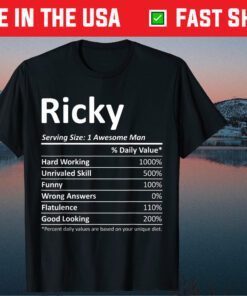 RICKY Nutrition Funny Birthday Personalized Name Gift Idea Classic T-Shirt