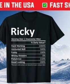 RICKY Nutrition Funny Birthday Personalized Name Gift Idea Classic T-Shirt