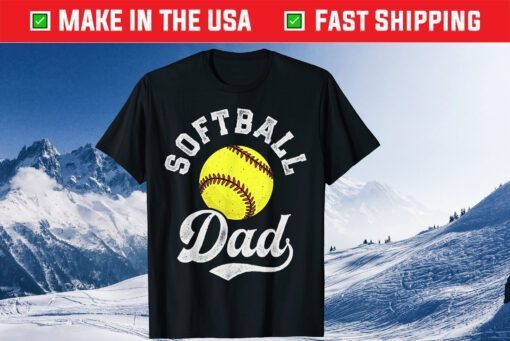 Softball Dad Fathers Day Funny Fastpitch Fastball Ball Sport Classic T-Shirt