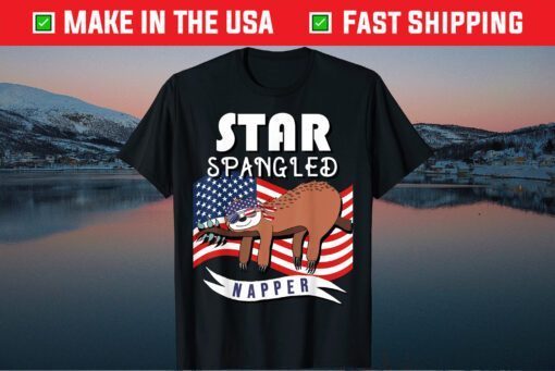 Star Spangled Napper Funny Sloth 4th of July Classic T-Shirt