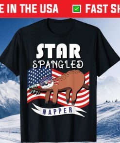 Star Spangled Napper Funny Sloth 4th of July Classic T-Shirt