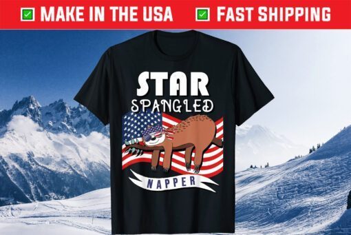 Star Spangled Napper Funny Sloth 4th of July Classic T-Shirt