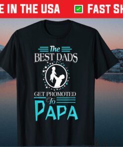 The Best Dads Get promoted to Papa Fathers Day Us 2021 T-Shirt