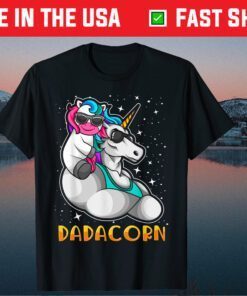 Unicorn Dad and Baby Papa Sunglasses Gift T-Shirt