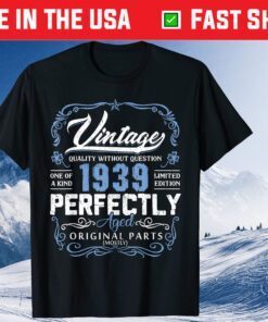 Vintage 1939 80th Years Old Birthday Made in 1939 Classic T-Shirt