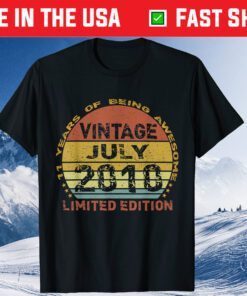 11 Years Old Vintage July 2010 Distressed 11th Birthday Classic T-Shirt