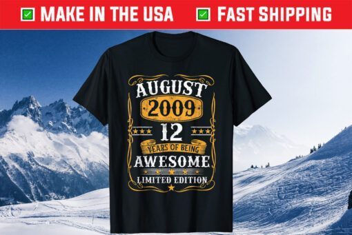 12 Years Old Vintage August 2009 12Th Birthday Classic T-Shirt