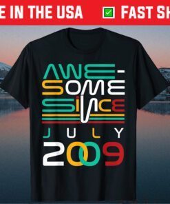 12th Birthday Awesome Since July 2009 12 Year Old Us 2021 T-Shirt