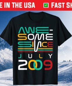 12th Birthday Awesome Since July 2009 12 Year Old Us 2021 T-Shirt