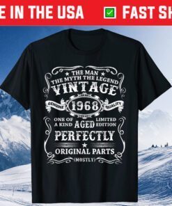 1968 Vintage Man Myth Legend 53rd Birthday 53 Year Old Classic T-Shirts