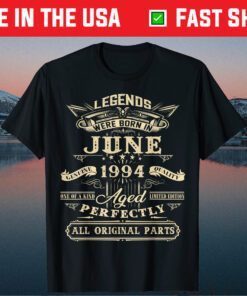 27th Birthday Vintage Legends Born In June 1994 Classic T-Shirt