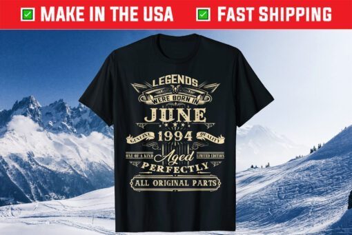 27th Birthday Vintage Legends Born In June 1994 Classic T-Shirt