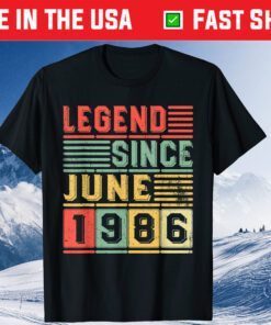 33 Year Old June 1986 Vintage Classic T-Shirt