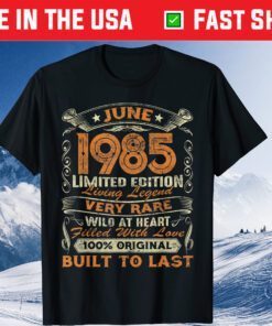 36 Years June 1985 Limited Edition 36th Birthday Vintage Classic T-Shirt