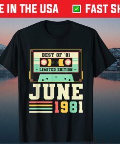 40th Birthday June 1981 Vintage 40 Years Classic T-Shirt