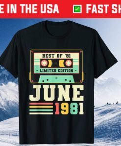 40th Birthday June 1981 Vintage 40 Years Classic T-Shirt