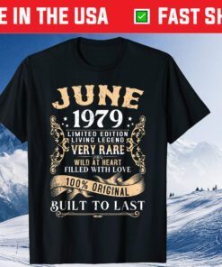 42nd Birthday Decorations June 1979 42 Years Old Unisex Shirt