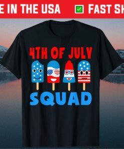 4th Of July Squad Cute Ice Pops American Flag Patriotic T-Shirt
