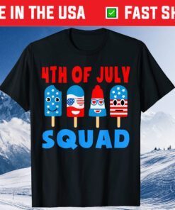 4th Of July Squad Cute Ice Pops American Flag Patriotic T-Shirt