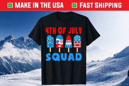 4th Of July Squad Cute Ice Pops American Flag Patriotic T-Shirt