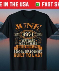50th Birthday Decorations June 1971 50 Years Old Classic T-Shirt