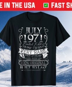 50th Birthday July 1971, 50 Years Old July 1971 Birthday Classic T-Shirt