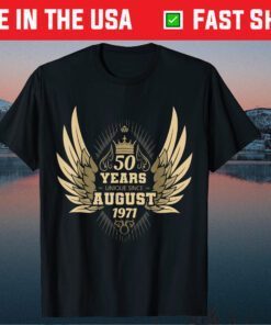 50th Birthday Vintage 1971 August Classic T-Shirt