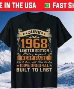 53rd Birthday 53 Years Old Retro Vintage June 1968 Classic T-Shirt