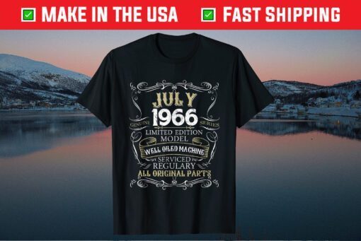 53rd Birthday Born in JULY 1966 53 Years Old Us 2021 T-Shirt