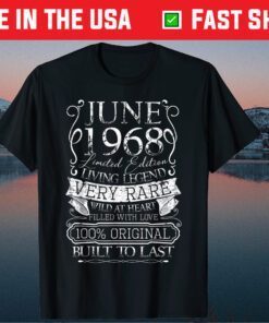 53rd Birthday Decorations June 1968 53 Years Old Classic T-Shirt