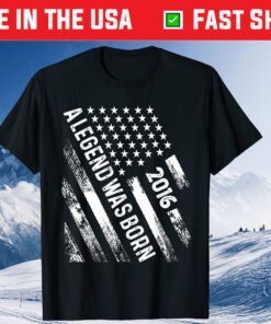 5th Birthday 2016 A Legend Was Born American Flag Classic T-Shirt