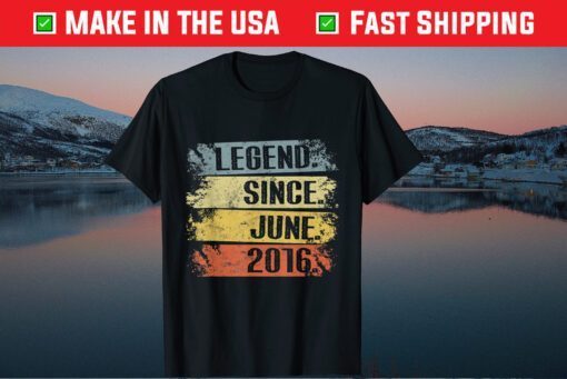 5th Birthday Limited Edition Retro Legend Since June 2016 Unisex T-Shirt