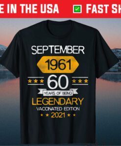 60th Birthday Decorations in September 1961 Turning 60 Years Old Classic T-Shirt