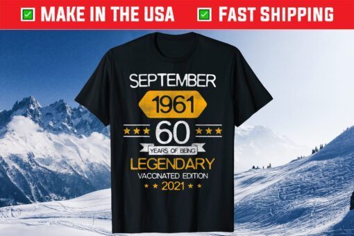 60th Birthday Decorations in September 1961 Turning 60 Years Old Classic T-Shirt