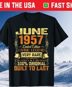 64th Birthday Born In June 1957 Vintage Retro 64 Years Old T-Shirt