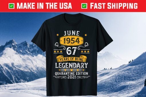 67 Years Of June 1954 67 Awesome Quarantined Birthday Classic T-Shirt