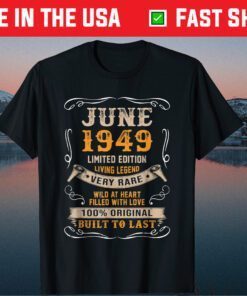 72nd Birthday 72 Year Old Retro Vintage June 1949 Classic T-Shirt