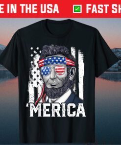 Abraham Lincoln Merica 4th of July American Flag Classic T-Shirt