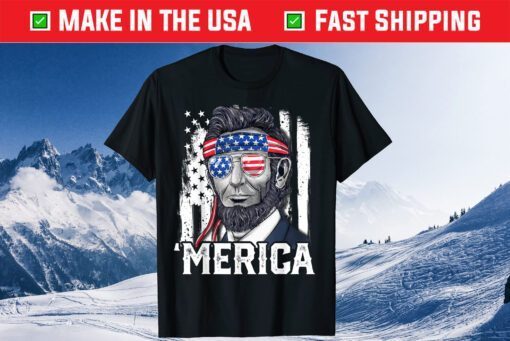 Abraham Lincoln Merica 4th of July American Flag Classic T-Shirt