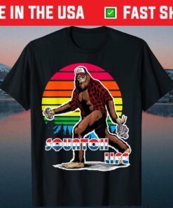 American Bigfoot 4th of July Sasquatch Hipster Patriotic Unisex T-Shirt