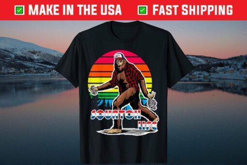 American Bigfoot 4th of July Sasquatch Hipster Patriotic Unisex T-Shirt